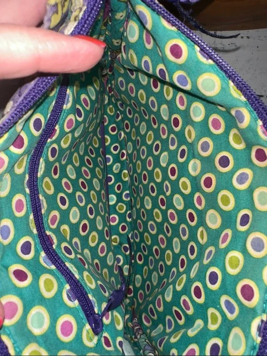 Vera Bradley Purple Paisley Quilted Crossbody - Picture 5 of 6